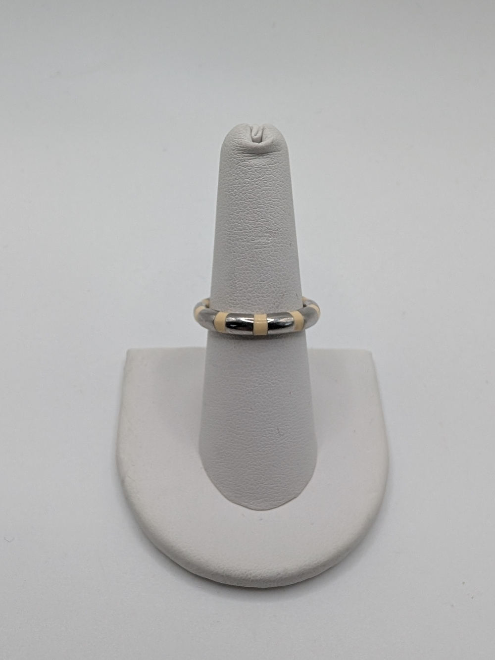 Silver and Enamel Band Ring